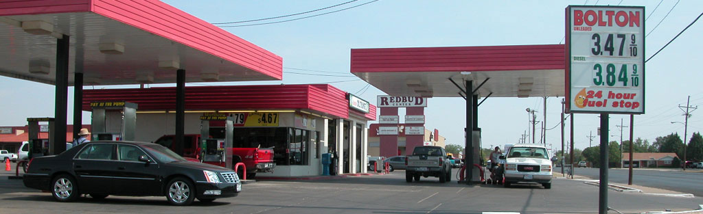 Bolton Fuel Center at 11th & South Slide Road in Lubbock, Texas.